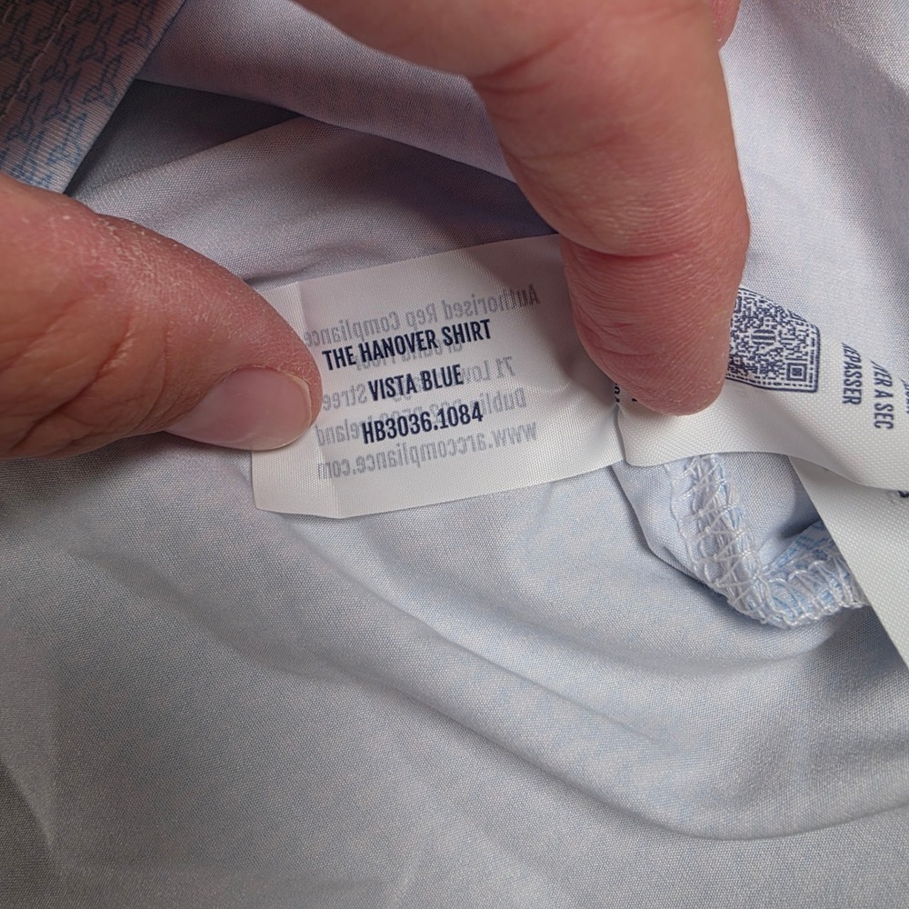 Holderness & Bourne Hanover Polo Shirt Mens XL Vista Blue Micro Print Logo NWT - Picture 8 of 10